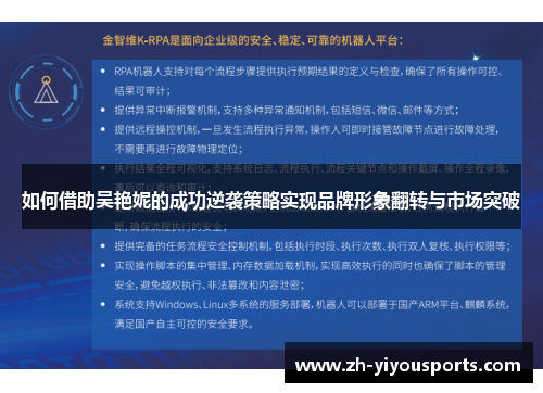 如何借助吴艳妮的成功逆袭策略实现品牌形象翻转与市场突破 如何借助吴艳妮的成功逆袭策略实现品牌形象翻转与市场突破